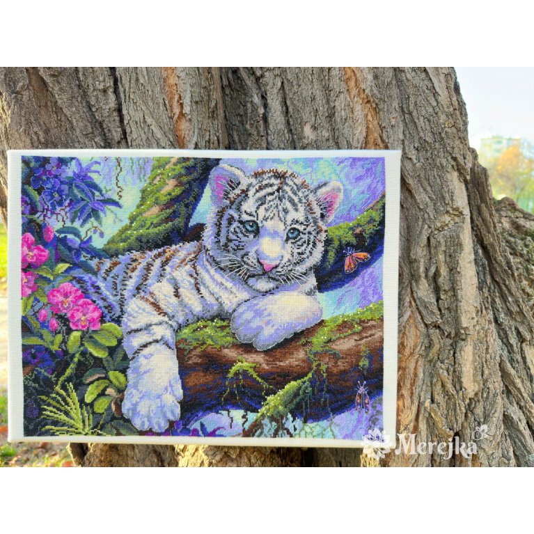 Набор для вышивания крестиком Merejka K-260 White Tiger