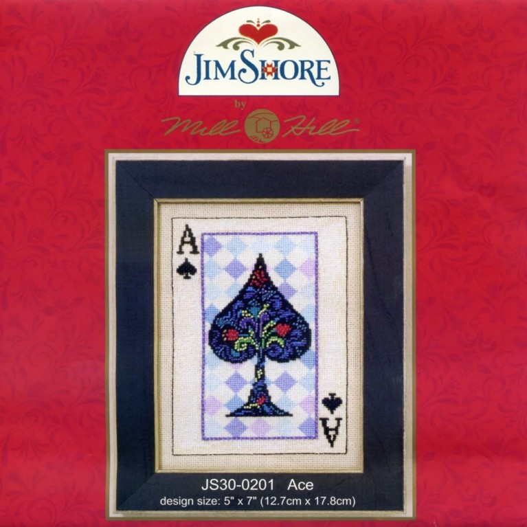 Ace of Spades Beaded Cross Stitch Kit Mill Hill 2010 Jim Shore Cards