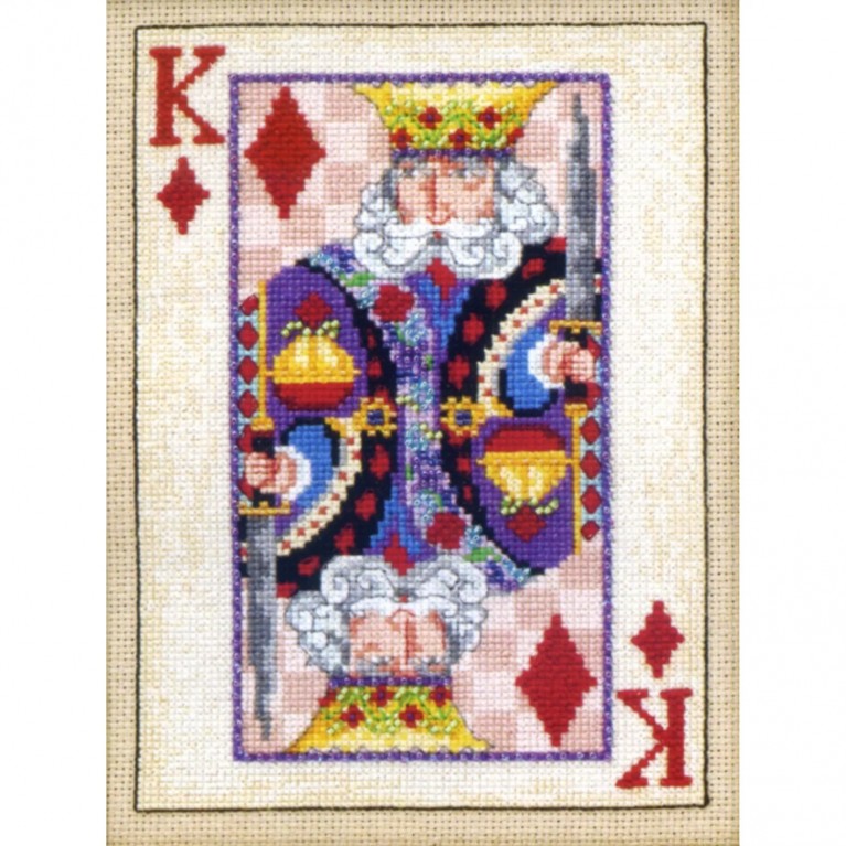 King of Diamonds Bead Cross Stitch Kit Mill Hill 2010 Jim Shore Cards