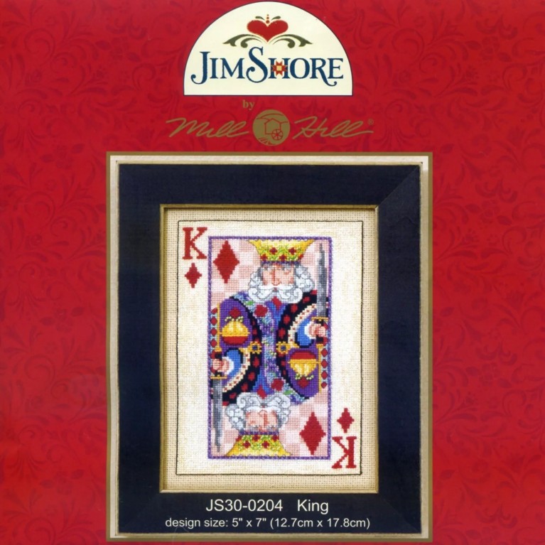 King of Diamonds Bead Cross Stitch Kit Mill Hill 2010 Jim Shore Cards