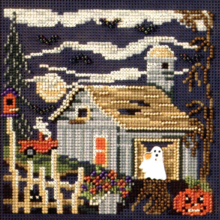 Midnight Farm Cross Stitch Kit Mill Hill 2007 Buttons & Beads Autumn MH147204