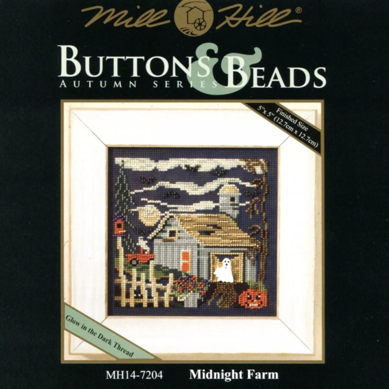 Midnight Farm Cross Stitch Kit Mill Hill 2007 Buttons & Beads Autumn MH147204