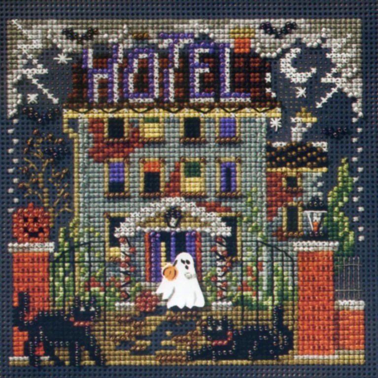 Halloween Night Cross Stitch Kit Mill Hill 2009 Buttons & Beads Autumn