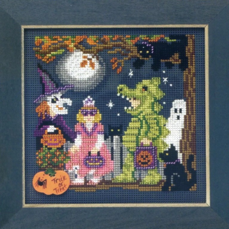 Halloween Night Cross Stitch Kit Mill Hill 2009 Buttons & Beads Autumn
