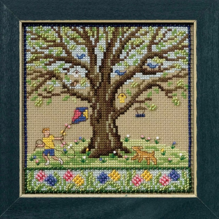 Spring Oak Cross Stitch Kit Mill Hill 2017 Mighty Oak Quartet MH171712