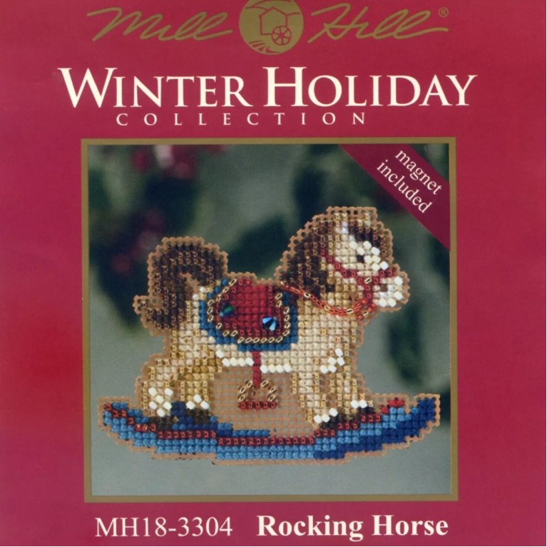 Rocking Horse Beaded Ornament Kit Mill Hill 2013 Winter Holiday